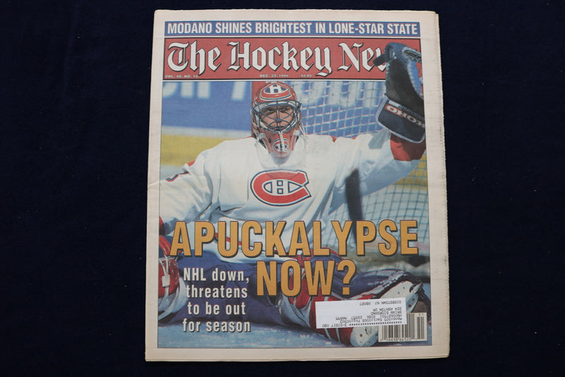1994 DECEMBER 23 THE HOCKEY NEWS NEWSPAPER - APUCKALYPSE NOW? COVER - NP 8729