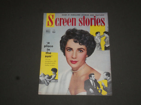 1951 FEBRUARY SCREEN STORIES MAGAZINE - ELIZABETH TAYLORE COVER - SP 7513