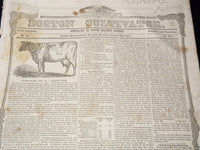 1852 OCTOBER 30 BOSTON CULTIVATOR NEWSPAPER - DANIEL WEBSTER DEATH - NP 4502B