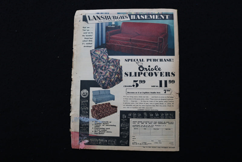 1952 JAN 20 WASHINGTON STAR MAGAZINE - SCOTS GET TOGETHER COVER - E 26339