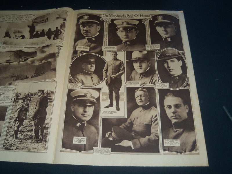 1919 APRIL 20 BALTIMORE SUN NEWSPAPER PICTURE SECTION - WAR MAP - NT 7374