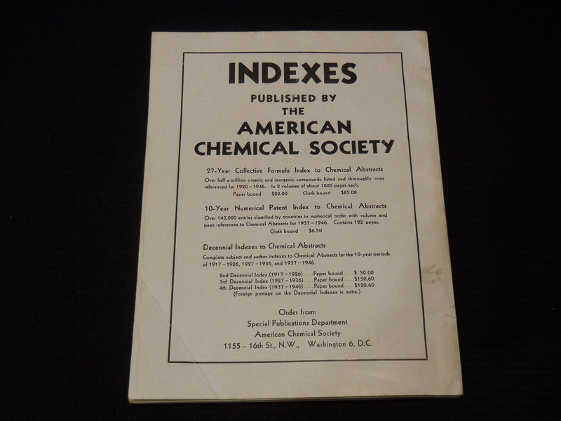 1954 JANUARY 10 CHEMICAL ABSTRACTS MAGAZINE - VOLUME 48 NUMBER 1 - K 2664