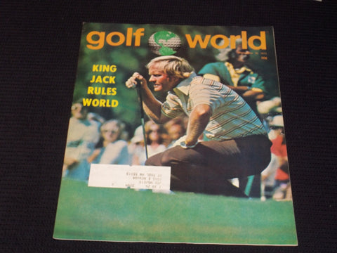 1975 SEPTEMBER 19 GOLF WORLD MAGAZINE - JACK NICKLAUS FRONT COVER - E 6744