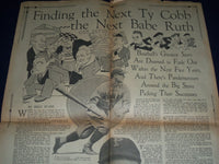 1928 SEP HOUSTON PRESS PAGE - FINDING THE NEXT TYCOBB & NEXT BABE RUTH - NP 972L