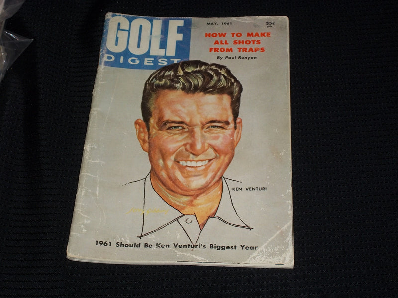 1961 MAY GOLF DIGEST MAGAZINE - KEN VENTURI FRONT COVER - E 5456