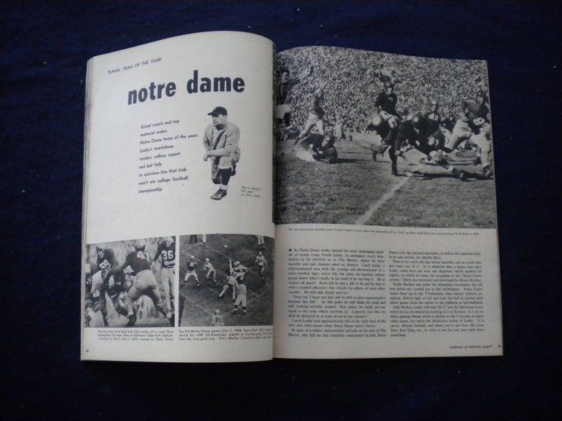 1949 STANLEY WOODWARD'S FOOTBALL MAGAZINE - DAN FOLDBERG COVER - B 439P