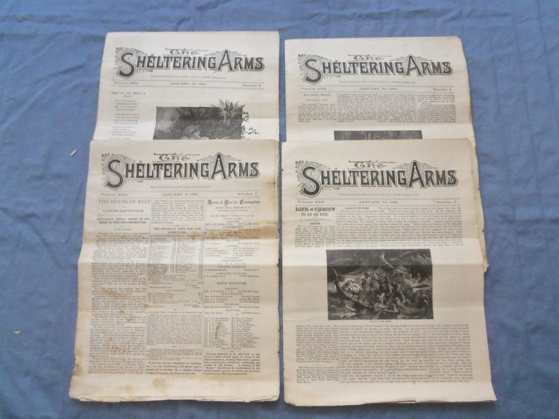 1889 THE SHELTERING ARMS NEWSPAPER - LOT OF 20 - NP 8415