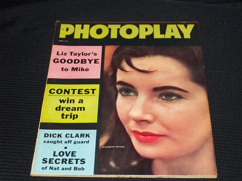 1958 JUNE PHOTOPLAY MAGAZINE - LIZ TAYLOR FRONT COVER - E 16651