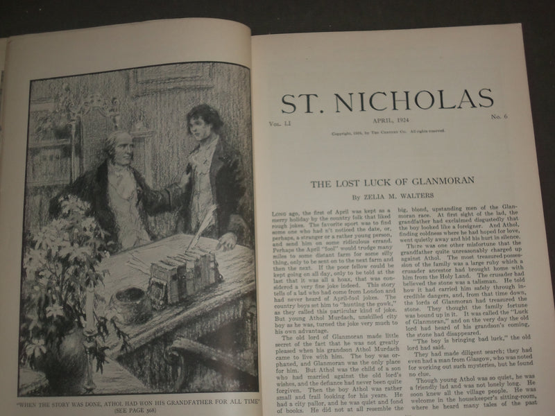 1924 APRIL ST. NICHOLAS MAGAZINE - ILLUSTRATIONS, STORIES & ADS - B 4636