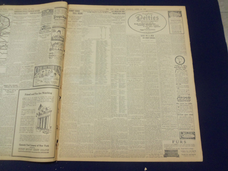 1918 APRIL 30 NEW YORK TIMES - VON ARNIM'S ARMY DISASTROUSLY DEFEATED - NT 8212