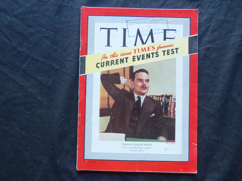 1940 FEBRUARY 26 TIME MAGAZINE - THOMAS EDMUND DEWEY - T 701