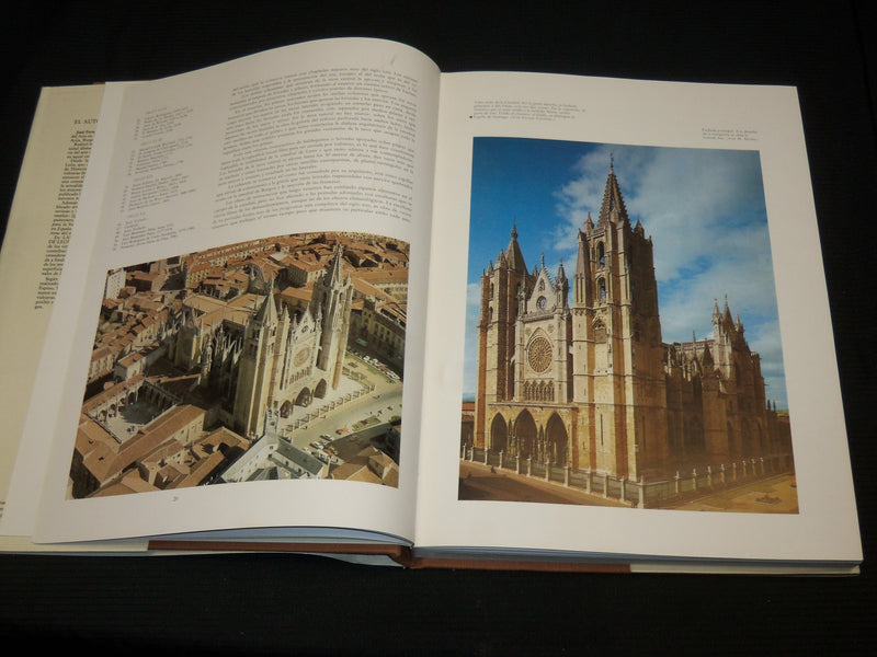 1982 LAS VIDRIERAS DE LA CATEDRAL DE LEON HARDCOVER BOOK - R 604G