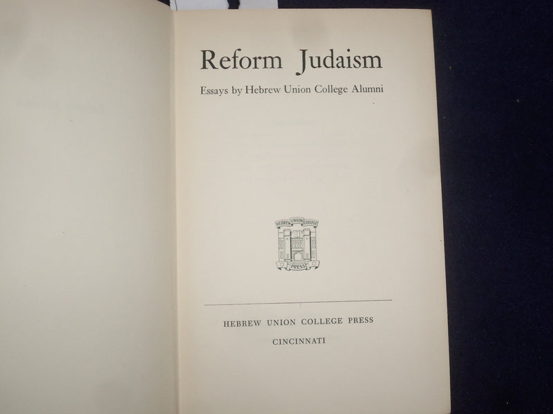 1949 REFORM JUDAISM HARDCOVER BOOK - HEBREW UNION COLLEGE ALUMNI ESSAYS- KD 8941