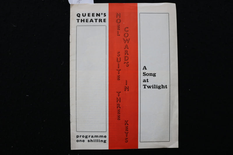 1966 QUEEN'S THEATRE PROGRAMS - NOEL COWARD - LILLI PALMER - LOT OF 2 - K 2379