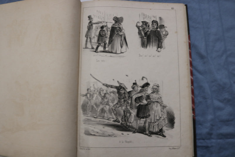 1800'S FOLIES LITH, PAR CHAM & EMMY HARDCOVER BOOK -PARIS - KD 9584