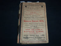 1870 WORCESTER DIRECTORY BY HENRY J. HOWLAND - MAP - KD 81T