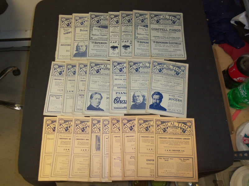 1912-1947 THE MUSICAL TIMES MAGAZINE - LOT OF 23 - O 2440M