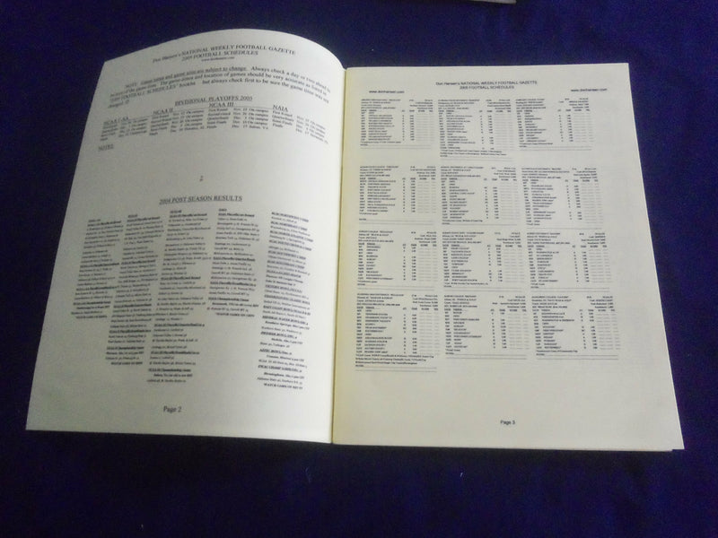 2005 DON HANSEN'S NATIONAL WEEKLY FOOTBALL GAZETTE & SCHEDULES - ST 659R