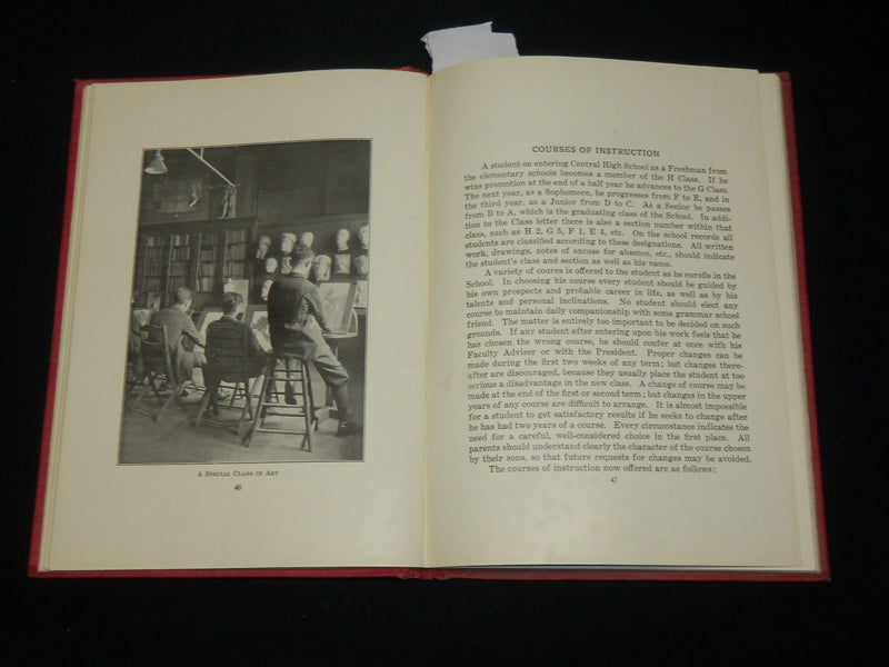 1922-1925 CENTRAL HIGH SCHOOL OF PHILADELPHIA HANDBOOKS LOT OF 2 - KD 6326