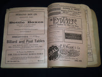 1908 NEW ENGLAND TELEPHONE & TELEGRAPH CO. SOUTH CENTRAL PHONE BOOK - J 8818