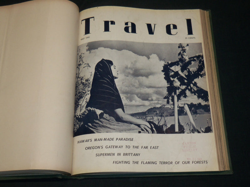 1944 NOV-1945 OCT TRAVEL MAGAZINE BOUND VOLUME - GREAT COVERS - KD 5984