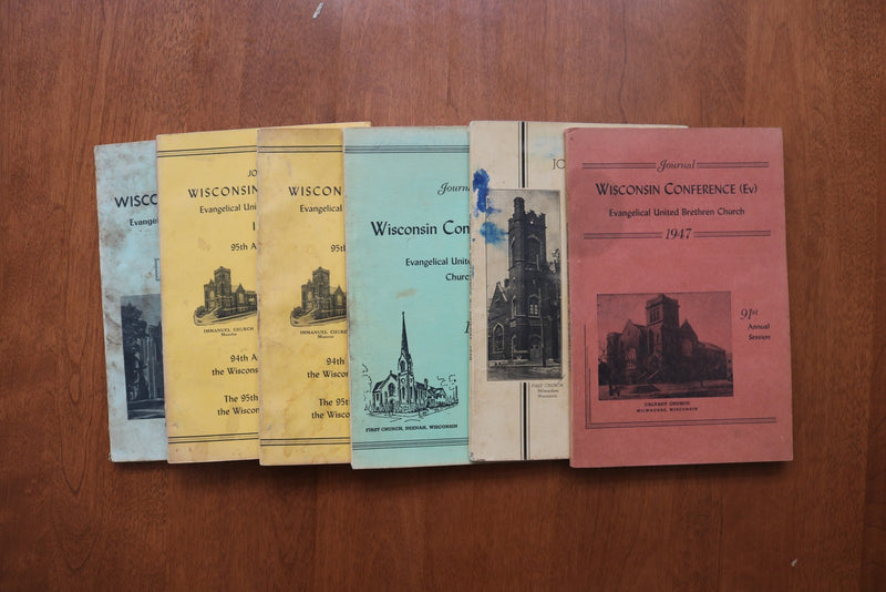1947-1951 WISCONSIN CONFERENCE EVANGELICAL CHURCH JOURNAL - LOT OF 6 - O 3924