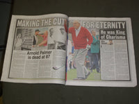 2016 SEPTEMBER 26 NEW YORK POST NEWSPAPER - ARNOLD PALMER DEAD - 1929-2016