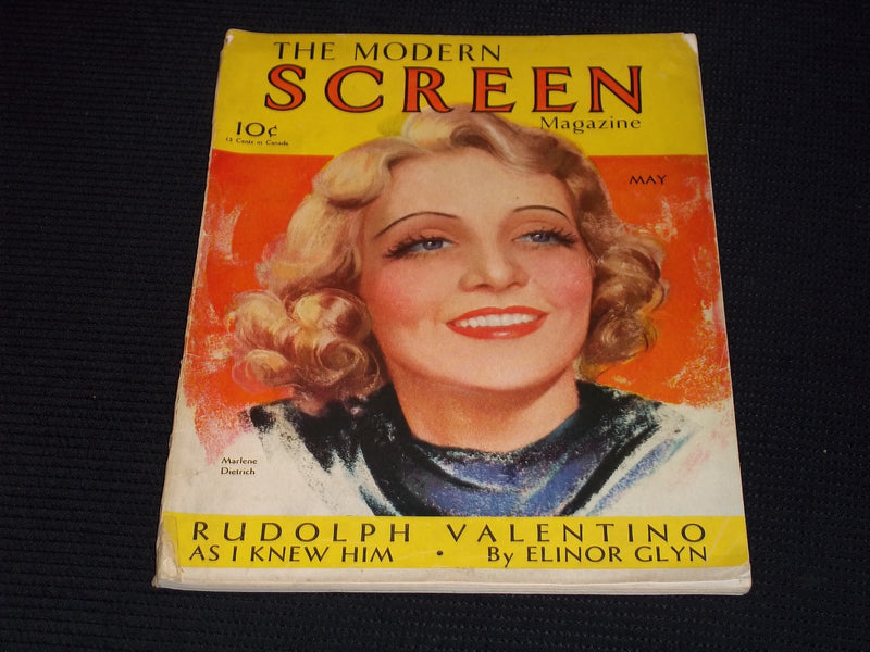 1931 MAY MODERN SCREEN MAGAZINE - MARLENE DIETRICH FRONT COVER - E 14506