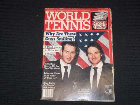 1984 MAY WORLD TENNIS MAGAZINE - JOHN MCENROE AND JIMMY CONNORS COVER - ST 1004R