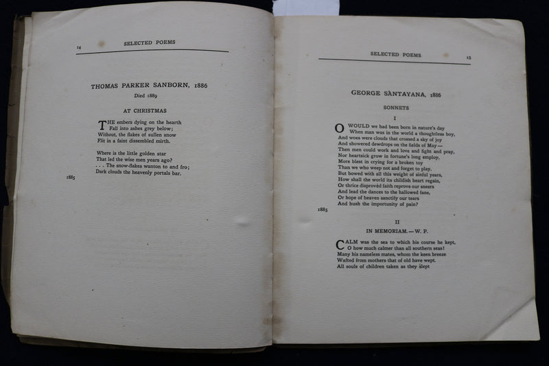 1910 SELECTED POEMS FROM THE HARVARD MONTHLY 1885-1910 SOFTCOVER BOOK - K 496