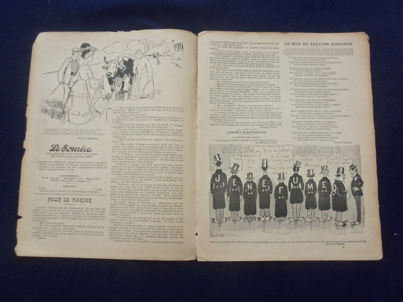 1905 OCT 7 LE SOURIRE MAGAZINE - ILLUSTRATED COMEDY - FRENCH TEXT - SP 4866V