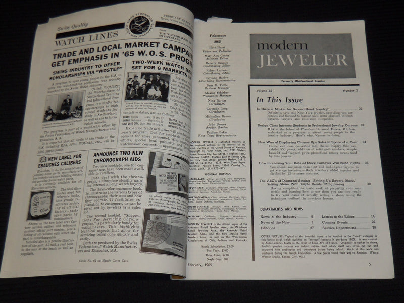 1965 FEBRUARY MODERN JEWELER MAGAZINE - DICK BUTKUS - WESTERN EDITION - J 9899