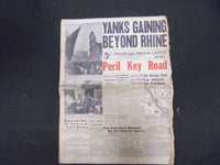 1945 MARCH 13 NEW YORK JOURNAL AMERICAN - YANKS GAINING BEYOND RHINE - NP 2301