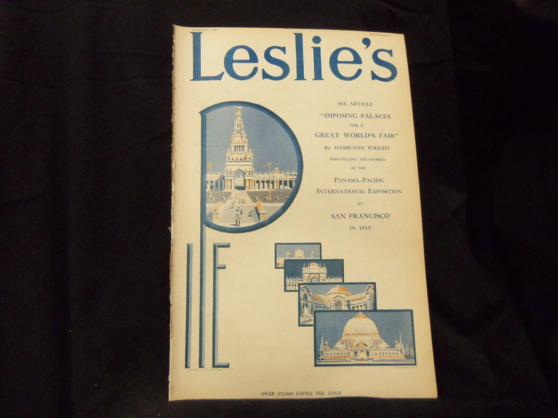 1913 FEBRUARY 6 LESLIE'S WEEKLY MAGAZINE - GREAT PHOTOS & ADS - ST 1221