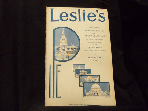 1913 FEBRUARY 6 LESLIE'S WEEKLY MAGAZINE - GREAT PHOTOS & ADS - ST 1221