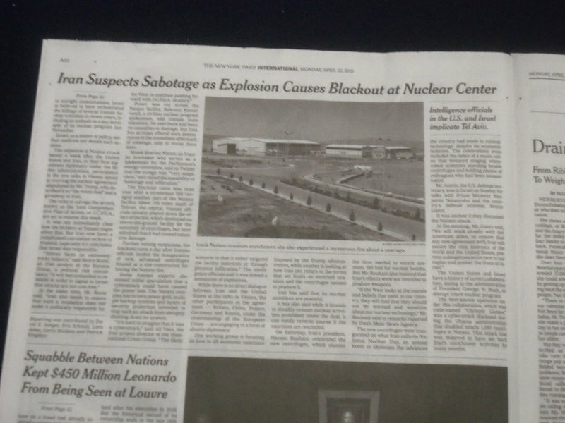 2021 APRIL 12 NEW YORK TIMES - HIDEKI MAYSUYAMA WINS THE MASTERS GOLF TOURNAMENT