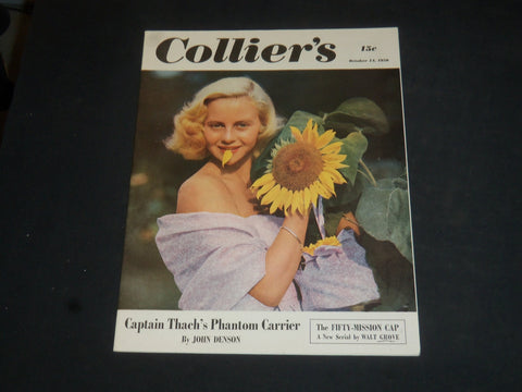 1950 OCTOBER 14 COLLIER'S MAGAZINE - CAPTAIN THACH'S PHANTOM CARRIER - SP 8361