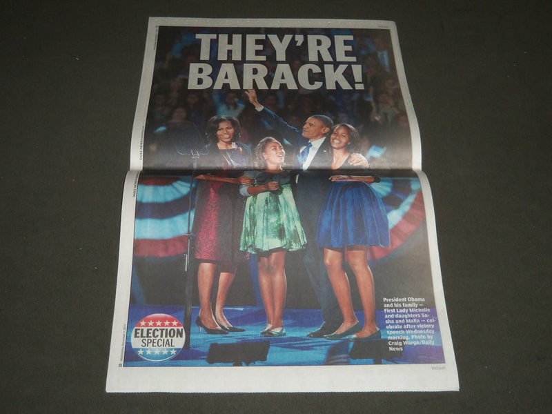 2012 NOVEMBER 7 NEW YORK DAILY NEWS NEWSPAPER - BAMMY - NP 2444