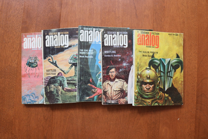 1962-1990 ANALOG SCIENCE FICTION DIGEST MAGAZINE - LOT OF 45 - O 3934