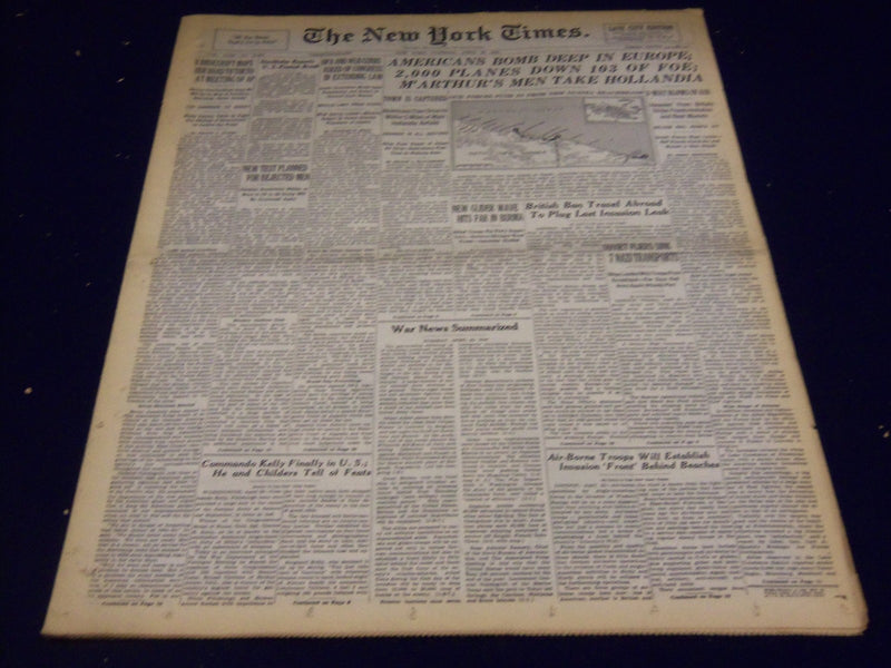 1944 APRIL 25 NEW YORK TIMES - M'ARTHUR'S MEN TAKE HOLLANDIA - NT 1637