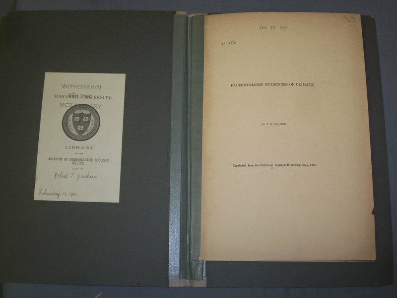 1910 PALEONTOLOGIC EVIDENCES OF CLIMATE - J 4947