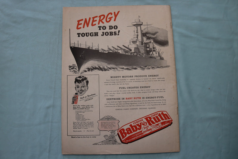 1942 JUNE BOYS' LIFE MAGAZINE - SAILOR UP THE MAST COVER - E 26523