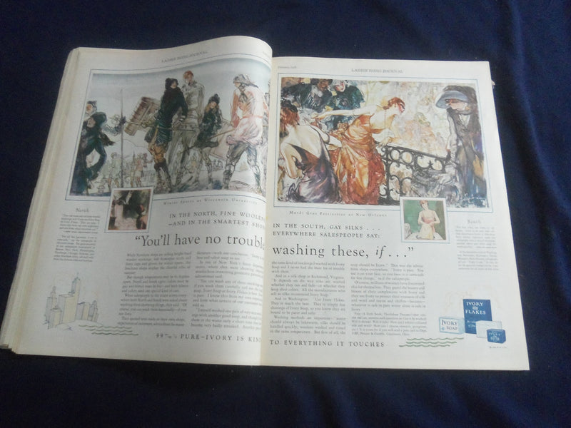 1928 FEBRUARY LADIES' HOME JOURNAL MAGAZINE - SWAN SONG - SP 6482W