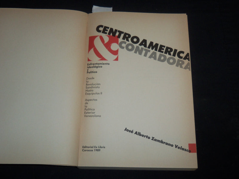 1989 CENTROAMERICAN Y CONTRADORA 2 VOLUMES SIGNED - JOSE VELASCO - KD 5293N