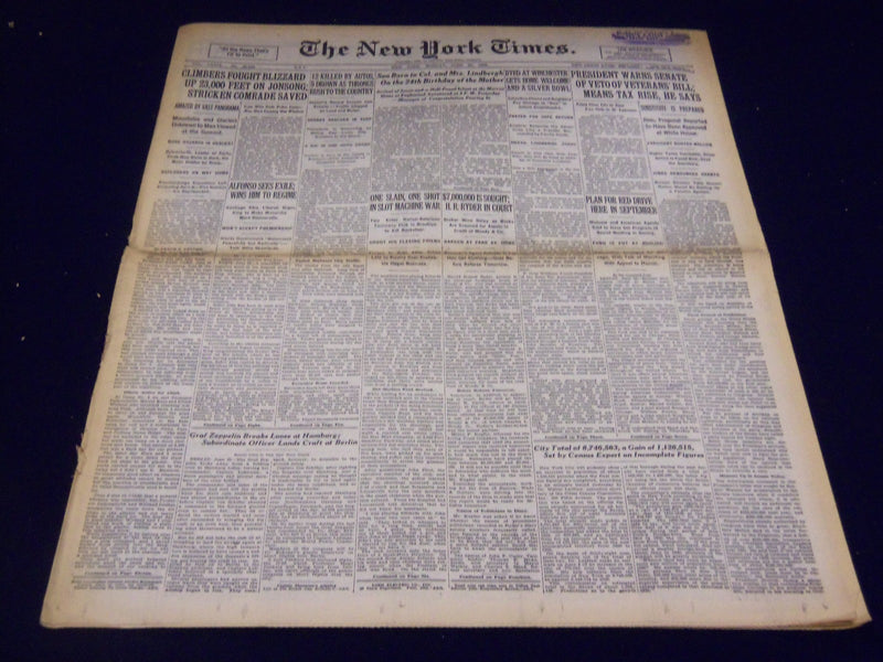 1930 JUNE 23 NEW YORK TIMES - SON BORN TO COL. & MRS. LINDBERGH - NT 1665