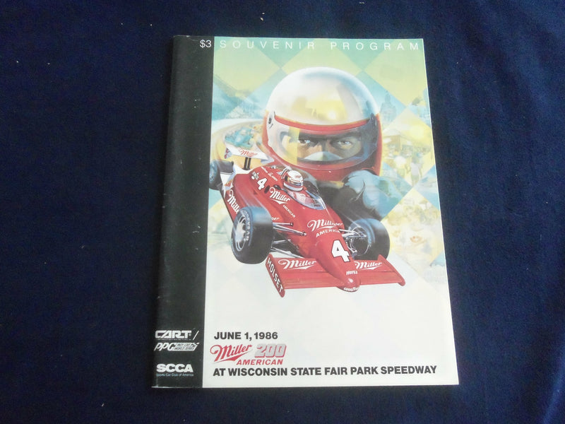 1986 JUNE 1 MILLER AMERICAN 200 RACING PROGRAM - SP 3990B