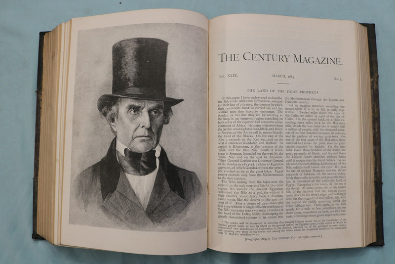 1884-1885 THE CENTURY MAGAZINE BOUND VOLUME - HUCKLEBERRY FINN - KD 9675