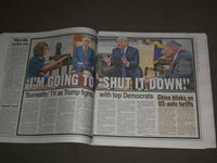 2018 DECEMBER 12 NEW YORK POST NEWSPAPER - TRUMP: I WILL SHUT DOWN GOVERNMENT