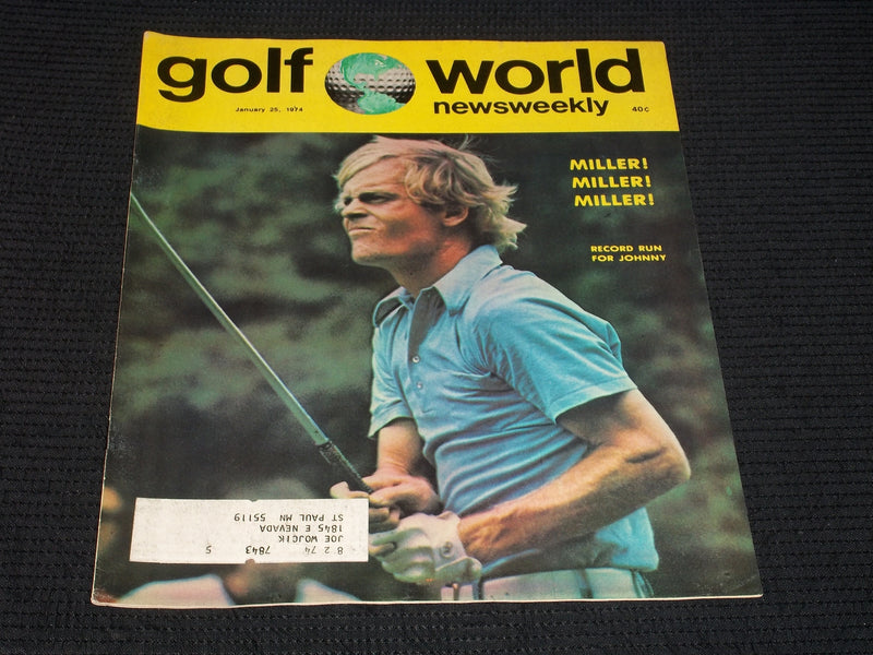 1974 JANUARY 25 GOLF WORLD NEWSWEEKLY MAGAZINE - JOHNNY MILLER - E 6155