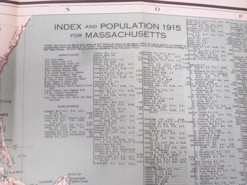 1918 THE OFFICIAL MAP OF SOUTHERN NEW ENGLAND 36